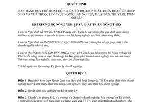 Quyết định 1302/QĐ-BNN-QLDN 2014 phát triển doanh nghiệp nhỏ vừa nông lâm thủy sản thủy lợi diêm nghiệp