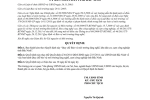 Quyết định 249/2014/QĐ-UBND Quy chế Bảo vệ môi trường làng nghề khu dân cư cụm công nghiệp Bắc Ninh