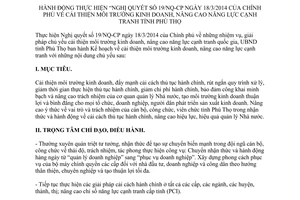Kế hoạch 2399/KH-UBND 2014 thực hiện 19/NQ-CP cải thiện môi trường kinh doanh nâng cao cạnh tranh Phú Thọ