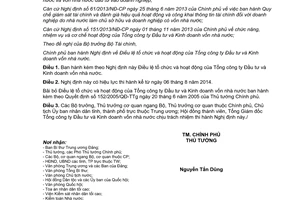 Nghị định 57/2014/NĐ-CP Điều lệ tổ chức hoạt động Tổng công ty Đầu tư kinh doanh vốn nhà nước