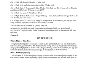 Thông tư 77/2014/TT- BTC hướng dẫn 46/2014/NĐ-CP tiền thuê đất thuê mặt nước