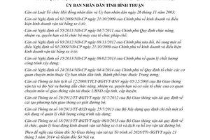 Quyết định 22/2014/QĐ-UBND nhiệm vụ quyền hạn tổ chức bộ máy Sở Giao thông vận tải Bình Thuận