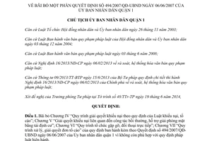 Quyết định 684/QĐ-UBND 2014 bãi bỏ một phần 494/2007/QĐ-UBND Quận 1 Hồ Chí Minh