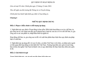 Nghị định 60/2014/NĐ-CP hoạt động in