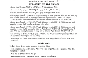 Quyết định 1014/QĐ-UBND 2014 quyết toán hạng mục dự án Nhà nội trú trường Yên Hân Bắc Kạn