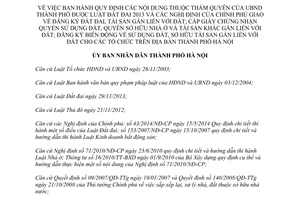 Quyết định 25/2014/QĐ-UBND đăng ký đất đai cấp Giấy chứng nhận quyền sử dụng đất Hà Nội