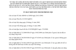 Quyết định 26/2014/QĐ-UBND sửa đổi 56/2009/QĐ-UBND quản lý xây dựng công trình đô thị Hà Nội