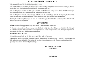 Quyết định 08/2014/QĐ-UBND sửa đổi 2380/2013/QĐ-UBND xây dựng quản lý xúc tiến thương mại Bắc Kạn