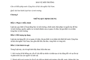 Luật bảo vệ môi trường 2014