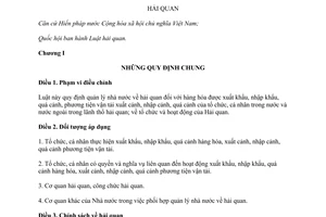 Luật Hải quan 2014