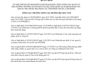 Quyết định 1255/QĐ-TCĐBVN 2014 kinh phí kế hoạch đấu thầu bảo dưỡng thường xuyên kết cấu hạ tầng QL.28