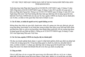 Chỉ thị 17/CT-UBND 2014 thực hiện quy định hạn chế sử dụng ngoại hối Khánh Hòa