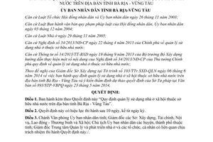 Quyết định 28/2014/QĐ-UBND quản lý sử dụng nhà ở xã hội nhà nước Bà Rịa Vũng Tàu