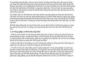 Chỉ thị 15/CT-UBND năm 2014 tăng cường công tác quản lý giống cây trồng Sơn La