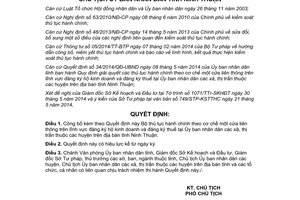 Quyết định 1301/QĐ-UBND 2014 thủ tục hành chính một cửa liên thông đăng ký kinh doanh thuế Ninh Thuận