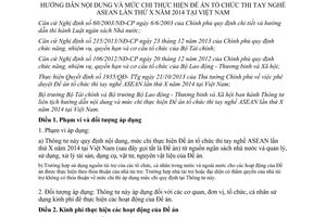 Thông tư liên tịch 82/2014/TTLT-BTC-BLĐTBXH mức chi tổ chức thi tay nghề ASEAN lần X 2014