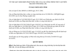 Quyết định 19/2014/QĐ-UBND biện pháp tưới tiêu công trình thủy lợi Đắk Lắk