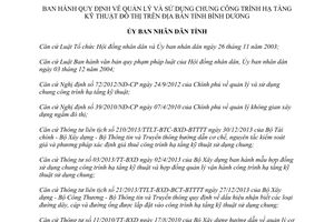 Quyết định 23/2014/QĐ-UBND 2014 quản lý sử dụng công trình hạ tầng kỹ thuật đô thị Bình Dương