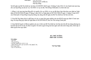 Công văn 870/TTg-KTTH 2014 tạm ứng vốn hợp đồng nguồn vốn ODA vay ưu đãi