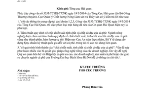 Công văn 1006/QLCL-CL2 2014 làm rõ thuật ngữ liên quan cà phê