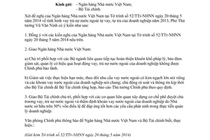 Công văn 4207/VPCP-KTTH 2014 vay trả nợ nước ngoài tự vay tự trả của doanh nghiệp năm 2013