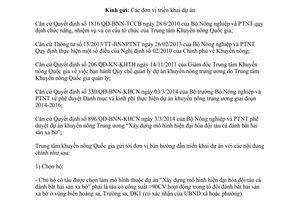 Công văn 344/KN-CGTBKT 2014 Xây dựng hiện đại hóa đội tàu cá xa bờ Trung tâm Khuyến nông