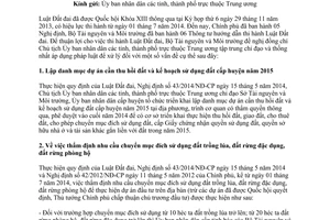 Công văn 2505/BTNMT-TCQLĐĐ 2014 triển khai quản lý đất đai khi Luật Đất đai có hiệu lực thi hành