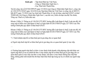 Công văn 2284/TCT-DNL 2014 kê khai nộp thuế Công ty Nhiệt điện Nghi Sơn 1