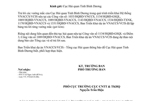 Công văn 7435/TCHQ-VNACCS 2014 vướng mắc Triển khai dự án VNACCS/VCIS