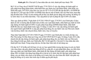 Công văn 3960/BYT-KCB 2014 cấp chứng chỉ hành nghề giấy phép khám chữa bệnh