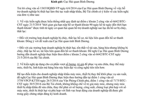 Công văn 8306/BTC-TCHQ 2014 vướng mắc Bình Dương hỗ trợ doanh nghiệp làm thủ tục xuất nhập khẩu