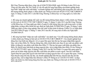 Công văn 5662/BCT-KHCN 2014 triển khai 44/2013/TTLT-BCT-BKHCN