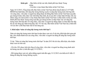 Công văn 2230/BHXH-TCCB 2014 nâng bậc lương trước thời hạn thành tích xuất sắc