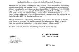 Công văn 2228/BHXH-BT 2014 Bảo hiểm xã hội bảo hiểm y tế Chỉ huy trưởng Ban Chỉ huy Quân sự cấp xã