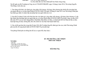 Công văn 4793/VPCP-PL 2014 tạm dừng đánh giá tiếp cận pháp luật 09/2013/QĐ-TTg