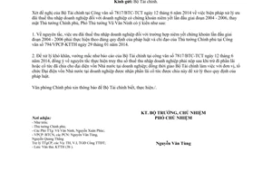 Công văn 4835/VPCP-KTTH 2014 ưu đãi thuế niêm yết chứng khoán lần đầu 2004 2006