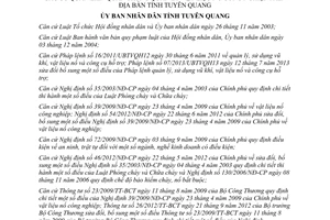 Quyết định 07/2014/QĐ-UBND phối hợp cơ quan quản lý vật liệu nổ công nghiệp Tuyên Quang