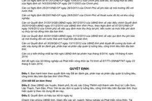 Quyết định 26/2014/QĐ-UBND đánh giá phân cấp quản lý luồng tiêu công trình tiêu Vĩnh Phúc