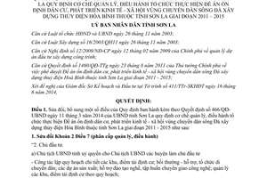 Quyết định 1749/QĐ-UBND sửa đổi 466/QĐ-UBND ổn định dân cư phát triển kinh tế xã hội Sơn La 2014