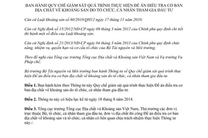 Thông tư 38/2014/TT-BTNMT Quy chế giám sát quá trình điều tra cơ bản địa chất khoáng sản