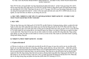 Chỉ thị 09/CT-UBND năm 2014 Kế hoạch phát triển kinh tế xã hội Dự toán ngân sách nhà nước 2015 Nghệ An