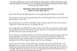 Nghị quyết 90/2014/NQ-HĐND điều chỉnh địa giới hành chính Nông Cống Thanh Hóa