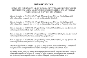 Thông tư liên tịch 88/2014/TTLT-BTC-BNNPTNT quản lý sử dụng quyết toán kinh phí phát triển thủy sản 2020