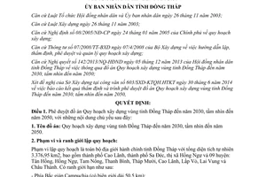 Quyết định 620/QĐ-UBND.HC phê duyệt quy hoạch xây dựng vùng Đồng Tháp 2014