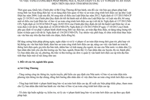 Chỉ thị 04/2014/CT-UBND phòng ngừa ngăn chặn xử lý vi phạm an toàn điện Bình Dương