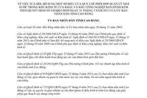 Quyết định 953/QĐ-UBND 2014 sửa đổi Quy chế quản lý khu kinh tế cửa khẩu khu công nghiệp Cao Bằng