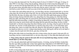 Chỉ thị 02/2014/CT-UBND phòng chống tệ nạn xã hội kinh doanh dịch vụ văn hóa công cộng Cần Thơ