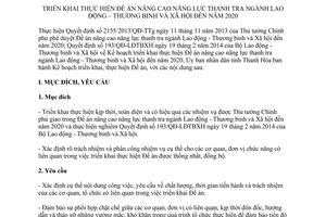 Kế hoạch 86/KH-UBND 2014 nâng cao năng lực thanh tra ngành Lao động Thương binh và Xã hội đến 2020