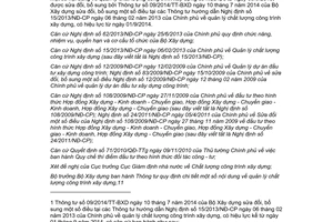 Văn bản hợp nhất 02/VBHN-BXD 2014 hợp nhất quản lý chất lượng công trình xây dựng