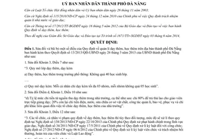 Quyết định 21/2014/QĐ-UBND sửa đổi quản lý dạy học thêm Đà Nẵng 13/2013/QĐ-UBND